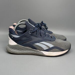 Reebok Nano X Women's 7.5 Gray Smoky Indigo Low Top Running Athletic Sneakers